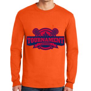 Gildan Ultra Cotton Long Sleeve T-Shirt with Pocket Thumbnail