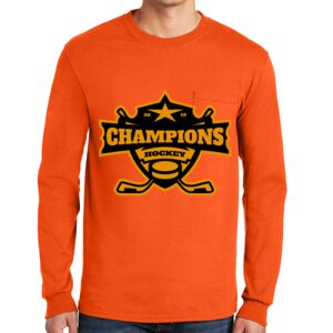Gildan Ultra Cotton Long Sleeve T-Shirt with Pocket Thumbnail