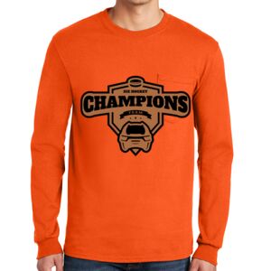 Gildan Ultra Cotton Long Sleeve T-Shirt with Pocket Thumbnail