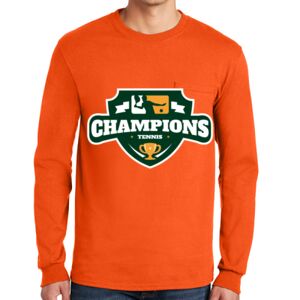 Gildan Ultra Cotton Long Sleeve T-Shirt with Pocket Thumbnail