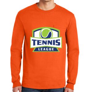 Gildan Ultra Cotton Long Sleeve T-Shirt with Pocket Thumbnail