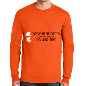 Gildan Ultra Cotton Long Sleeve T-Shirt with Pocket Thumbnail