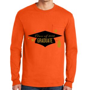 Gildan Ultra Cotton Long Sleeve T-Shirt with Pocket Thumbnail