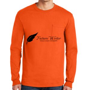 Gildan Ultra Cotton Long Sleeve T-Shirt with Pocket Thumbnail