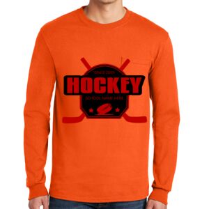 Gildan Ultra Cotton Long Sleeve T-Shirt with Pocket Thumbnail