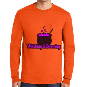 Gildan Ultra Cotton Long Sleeve T-Shirt with Pocket Thumbnail
