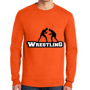 Gildan Ultra Cotton Long Sleeve T-Shirt with Pocket Thumbnail