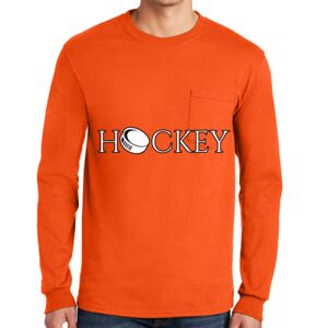 Gildan Ultra Cotton Long Sleeve T-Shirt with Pocket Thumbnail