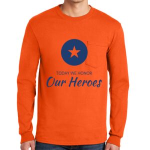 Gildan Ultra Cotton Long Sleeve T-Shirt with Pocket Thumbnail